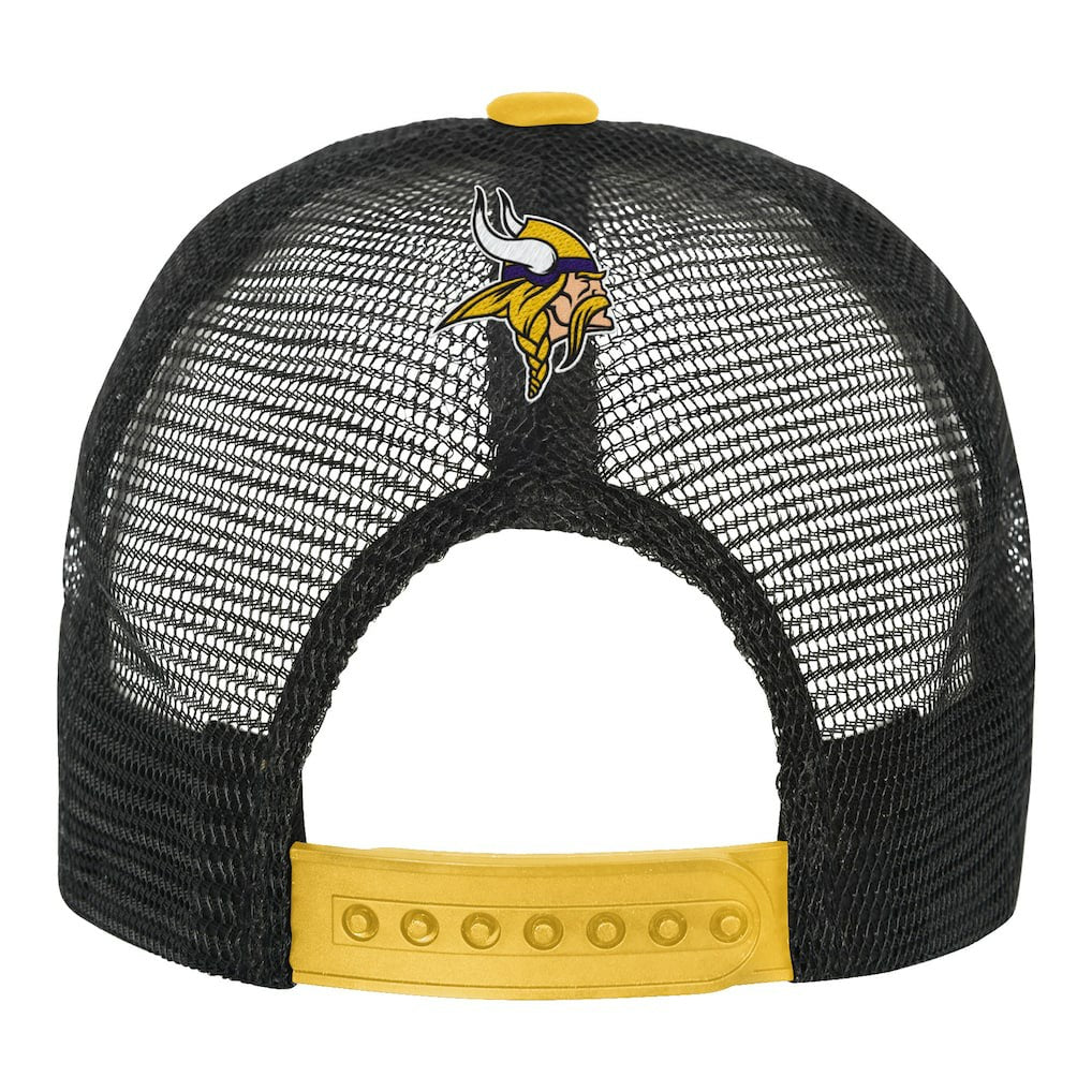 Minnesota Vikings Youth Modern Fan Trucker Adjustable Hat - White/Gold - NFL