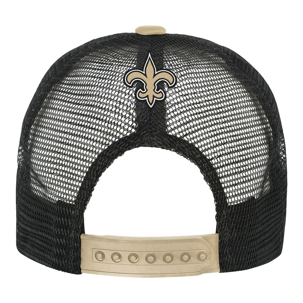 New Orleans Saints Youth Modern Fan Trucker Adjustable Hat - White/Gold - NFL