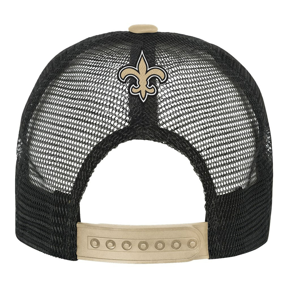 New Orleans Saints Youth Modern Fan Trucker Adjustable Hat - White/Gold - NFL