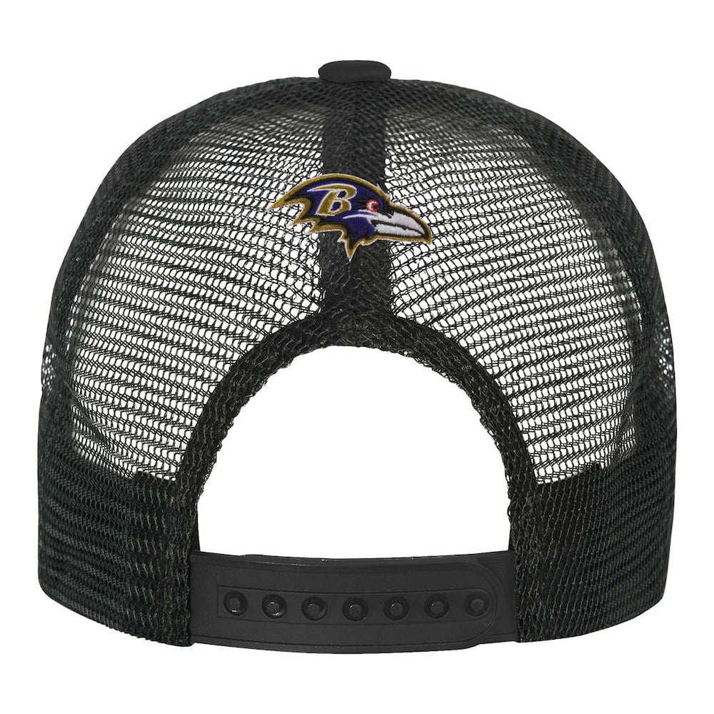 Baltimore Ravens Youth Modern Fan Trucker Adjustable Hat - White/Black - NFL