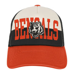 Cincinnati Bengals Youth Modern Fan Trucker Adjustable Hat - White/Orange - NFL