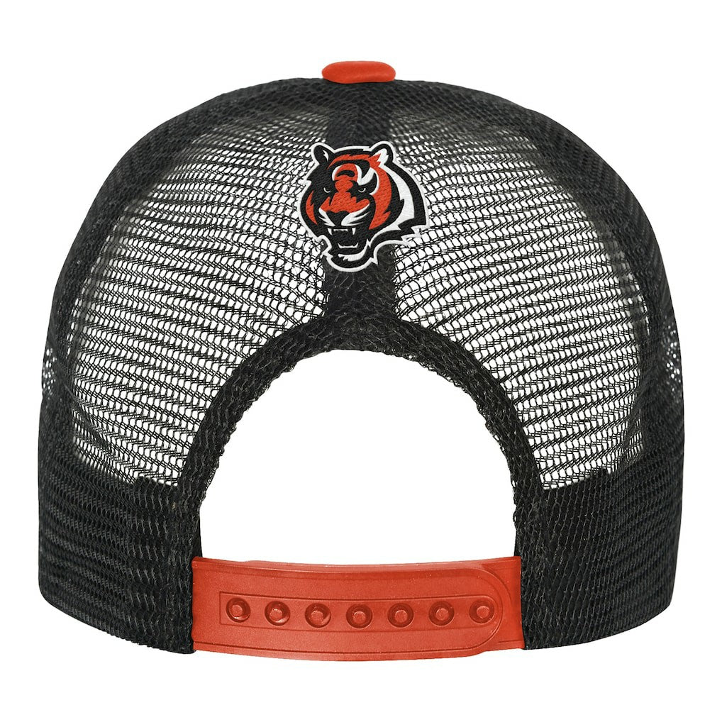 Cincinnati Bengals Youth Modern Fan Trucker Adjustable Hat - White/Orange - NFL