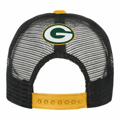 Green Bay Packers Youth Modern Fan Trucker Adjustable Hat - White/Gold - NFL