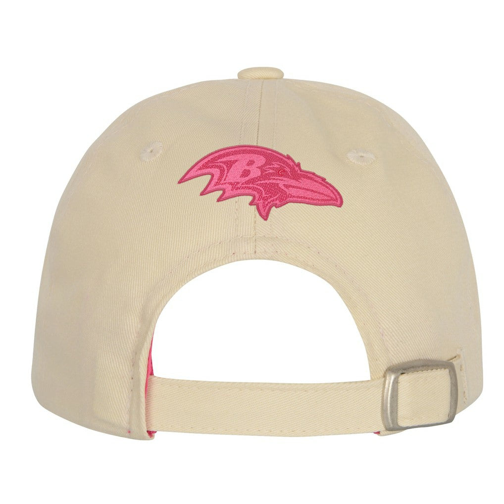 Baltimore Ravens Outerstuff Girls Youth Blitz Adjustable Hat - Cream - NFL