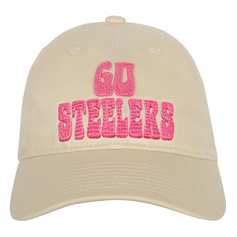 Pittsburgh Steelers Outerstuff Girls Youth Blitz Adjustable Hat - Cream - NFL