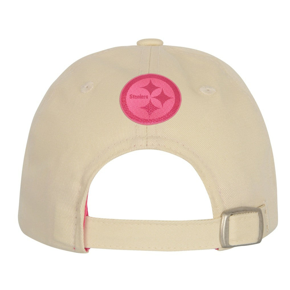Pittsburgh Steelers Outerstuff Girls Youth Blitz Adjustable Hat - Cream - NFL