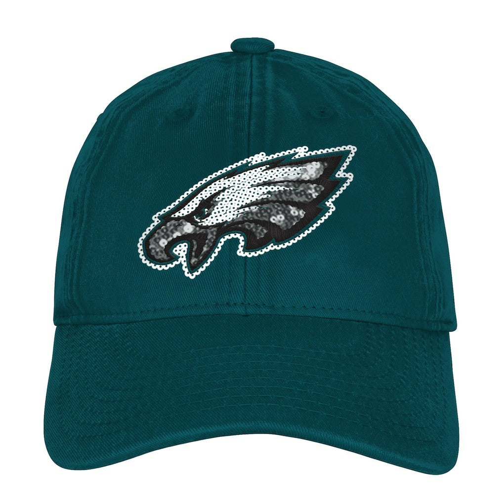 Philadelphia Eagles Outerstuff Girls Youth Gridiron Adjustable Hat - Midnight Green - NFL
