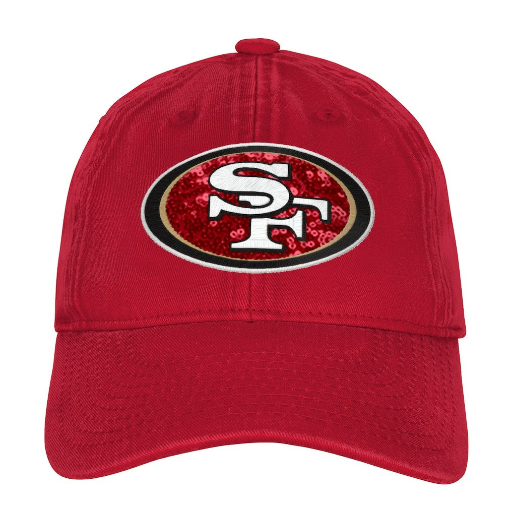 San Francisco 49ers Outerstuff Girls Youth Gridiron Adjustable Hat - Scarlet - NFL