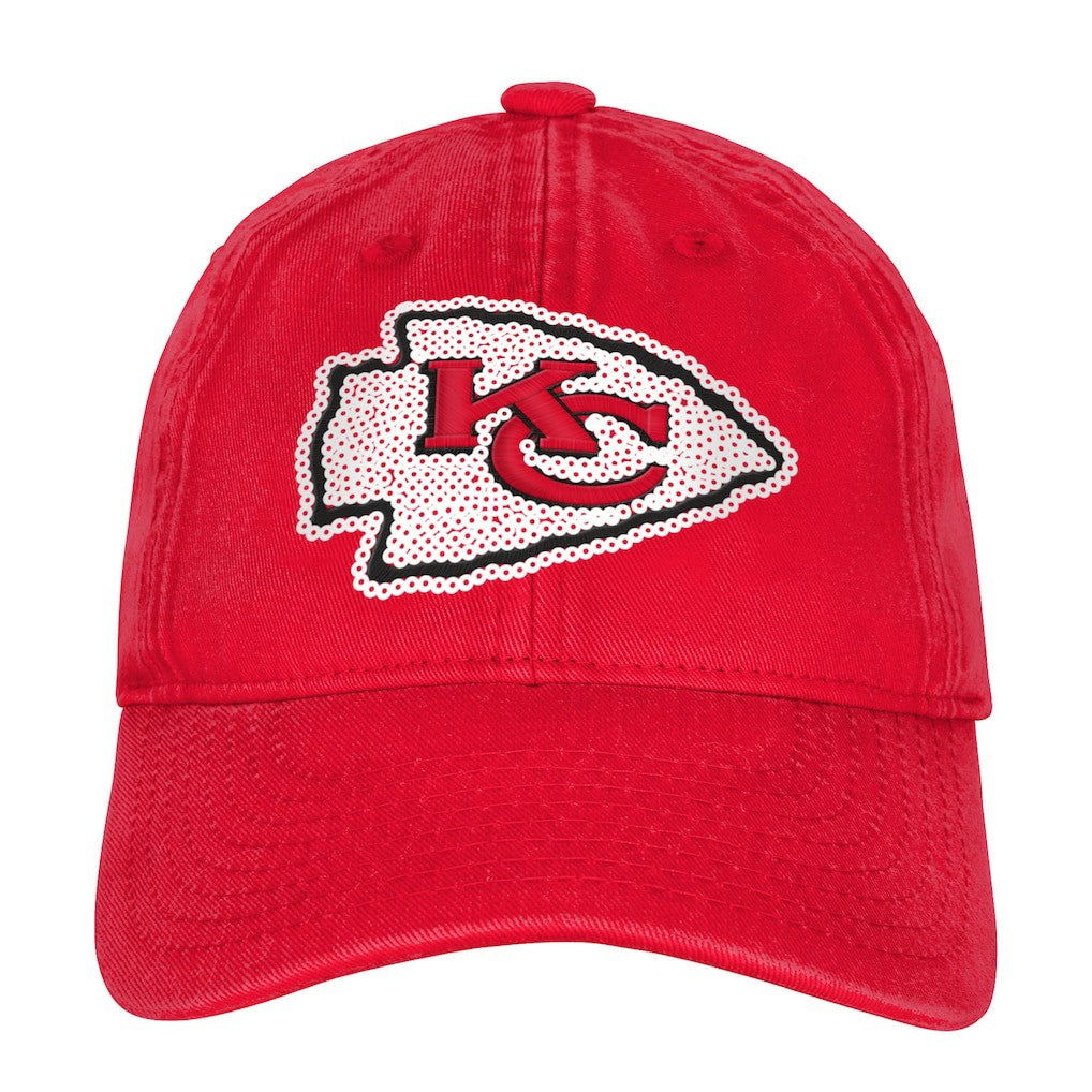 Kansas City Chiefs Outerstuff Girls Youth Gridiron Adjustable Hat - Red - NFL