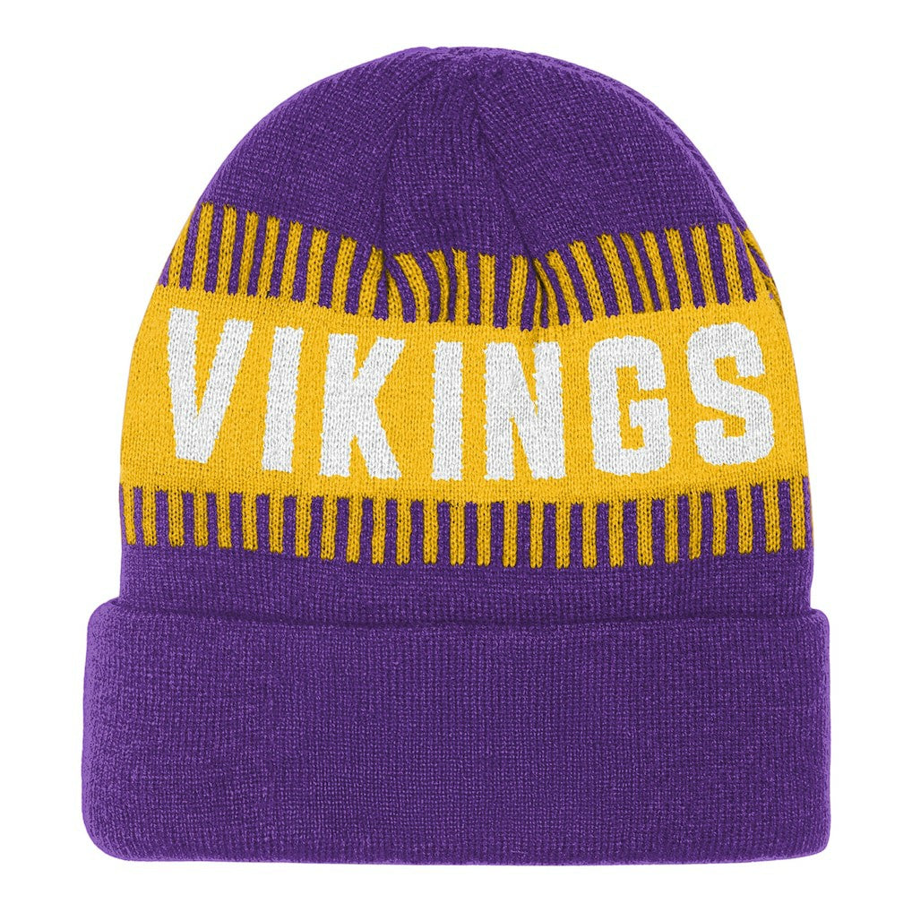 Minnesota Vikings Outerstuff Bright Lights Cuffed Knit Hat - Purple - NFL