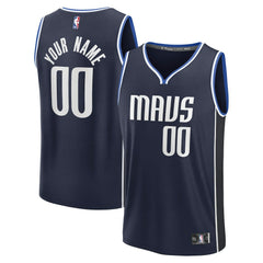 Fanatics Dallas Mavericks Fast Break Custom Jersey Statement Editi- Navy
