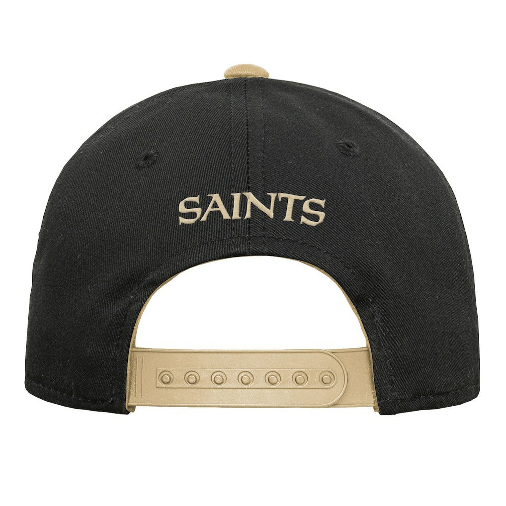 New Orleans Saints Outerstuff Youth Team Pre-Curved Adjustable Hat - Black - NFL