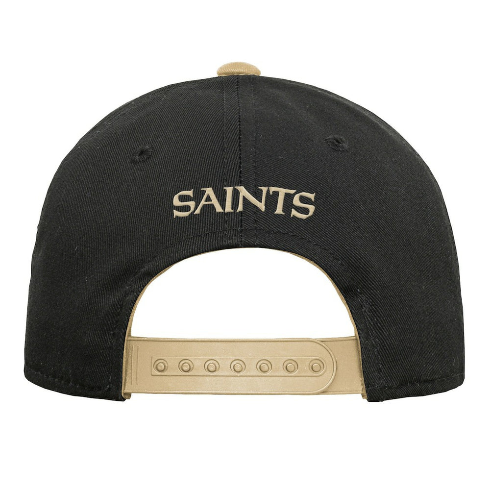 New Orleans Saints Outerstuff Youth Team Pre-Curved Adjustable Hat - Black - NFL