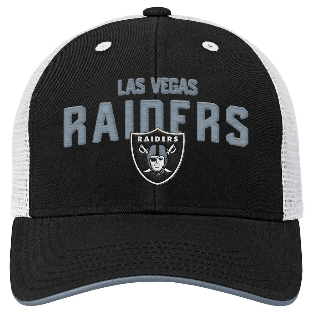 Las Vegas Raiders Outerstuff Youth Core Lockup Trucker Adjustable Hat - Black - NFL