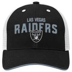 Las Vegas Raiders Outerstuff Youth Core Lockup Trucker Adjustable Hat - Black - NFL