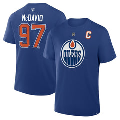 Connor McDavid Edmonton Oilers Fanatics Authentic Stack Name & Number T-Shirt - Royal | Fanatics on sale