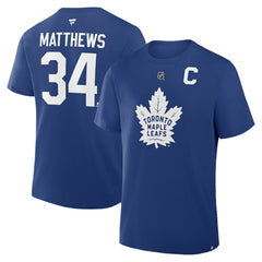 Auston Matthews Toronto Maple Leafs Fanatics Authentic Stack Name & Number T-Shirt - Blue | Fanatics online