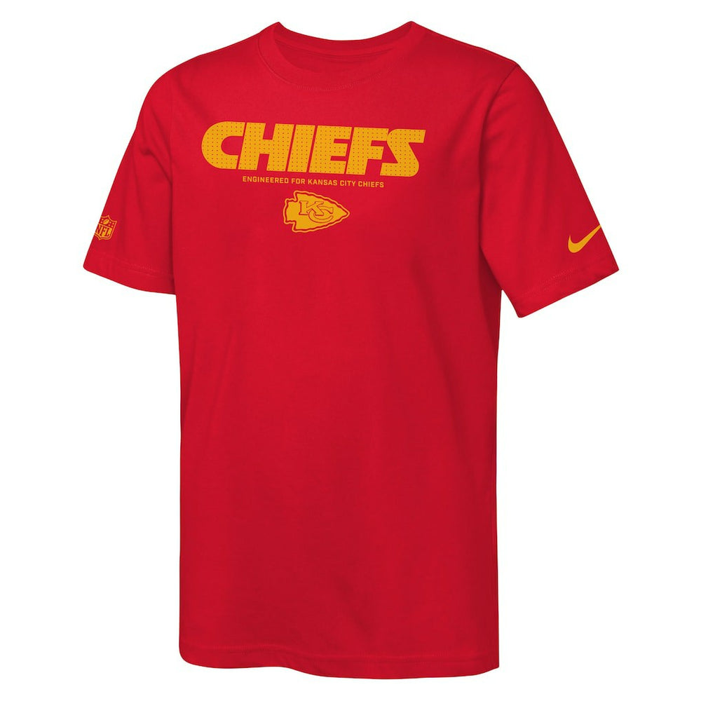 Kansas City Chiefs Youth Sideline Team Issue T-Shirt - Red - Nike