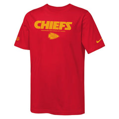 Kansas City Chiefs Youth Sideline Team Issue T-Shirt - Red - Nike