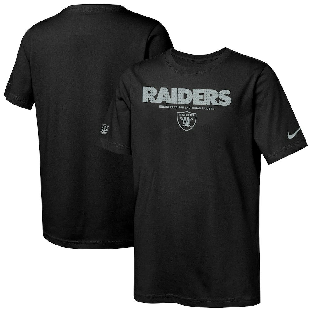 Las Vegas Raiders Youth Sideline Team Issue T-Shirt - Black - Nike