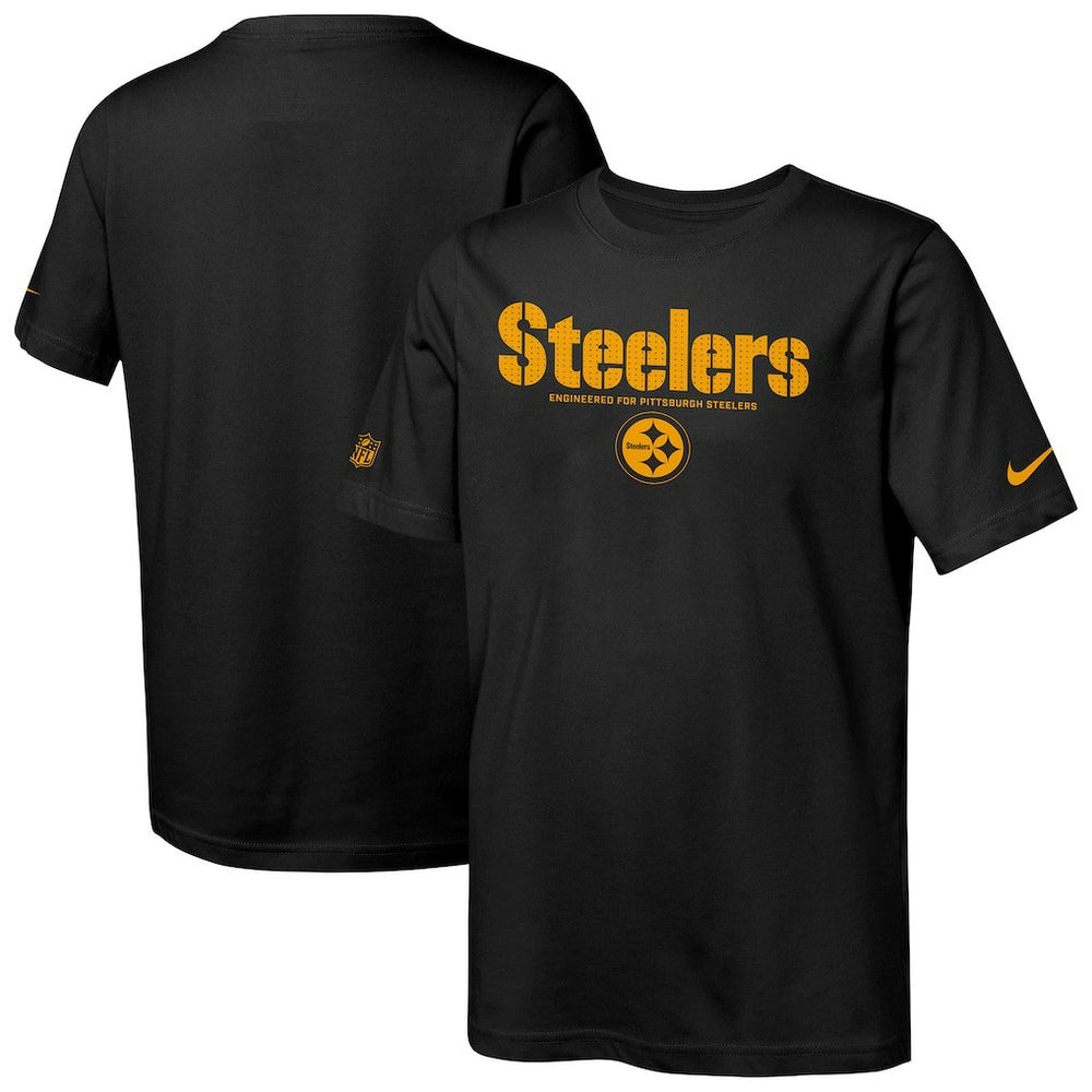 Pittsburgh Steelers Youth Sideline Team Issue T-Shirt - Black - Nike