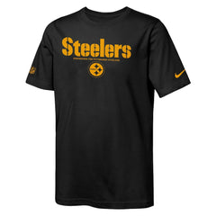 Pittsburgh Steelers Youth Sideline Team Issue T-Shirt - Black - Nike