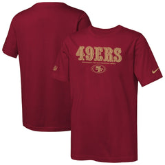 San Francisco 49ers Youth Sideline Team Issue T-Shirt - Scarlet - Nike