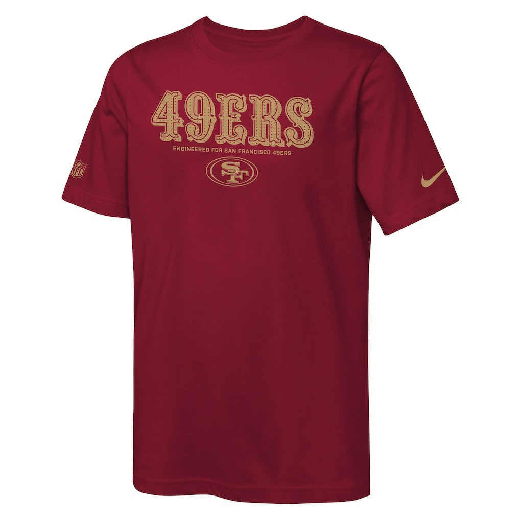 San Francisco 49ers Youth Sideline Team Issue T-Shirt - Scarlet - Nike