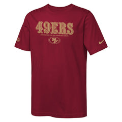 San Francisco 49ers Youth Sideline Team Issue T-Shirt - Scarlet - Nike