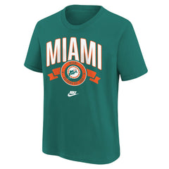 Miami Dolphins Youth Rewind Front & Back Essential T-Shirt - Aqua - Nike