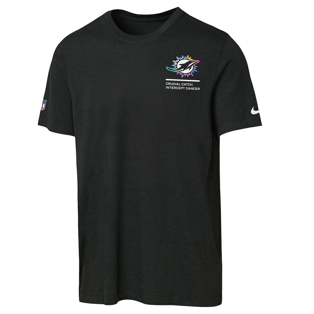 Miami Dolphins Youth 2025 NFL Crucial Catch Tri-Blend Dri-FIT T-Shirt - Black - Nike