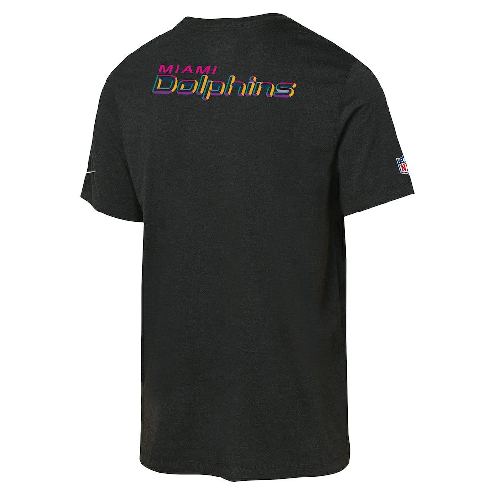 Miami Dolphins Youth 2025 NFL Crucial Catch Tri-Blend Dri-FIT T-Shirt - Black - Nike