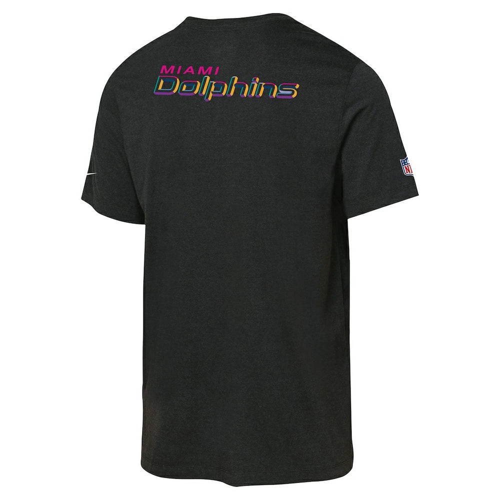 Miami Dolphins Youth 2025 NFL Crucial Catch Tri-Blend Dri-FIT T-Shirt - Black - Nike
