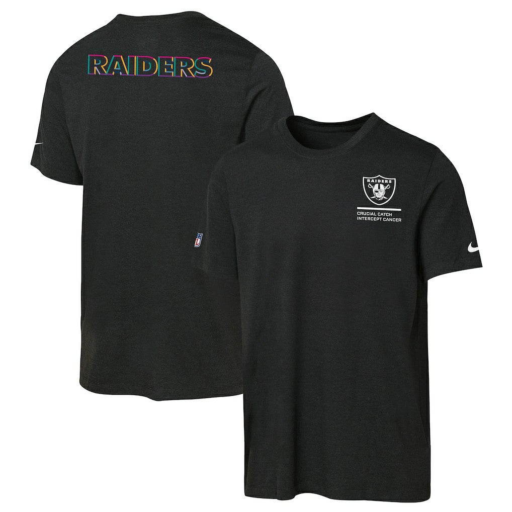 Las Vegas Raiders Youth 2025 NFL Crucial Catch Tri-Blend Dri-FIT T-Shirt - Black - Nike