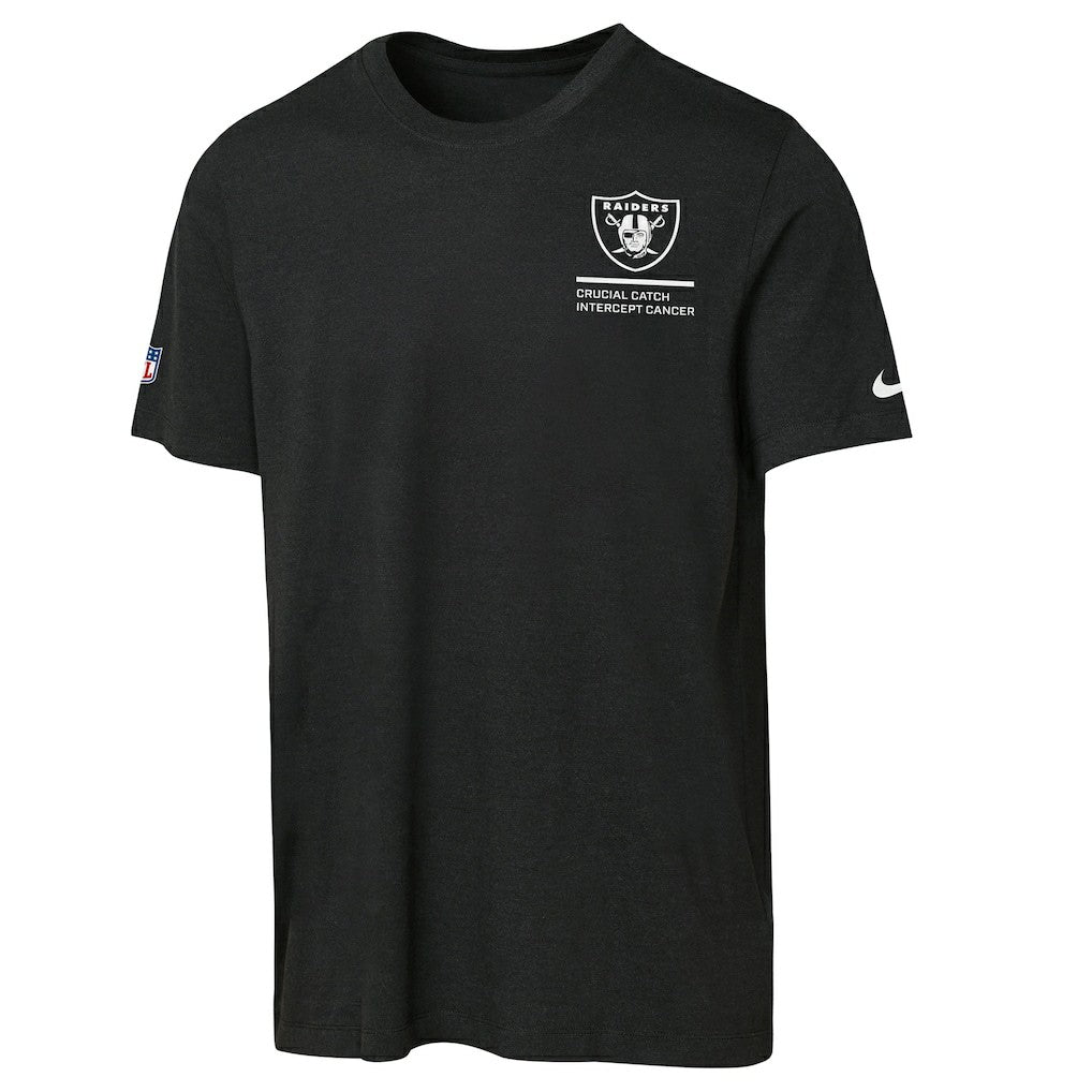 Las Vegas Raiders Youth 2025 NFL Crucial Catch Tri-Blend Dri-FIT T-Shirt - Black - Nike