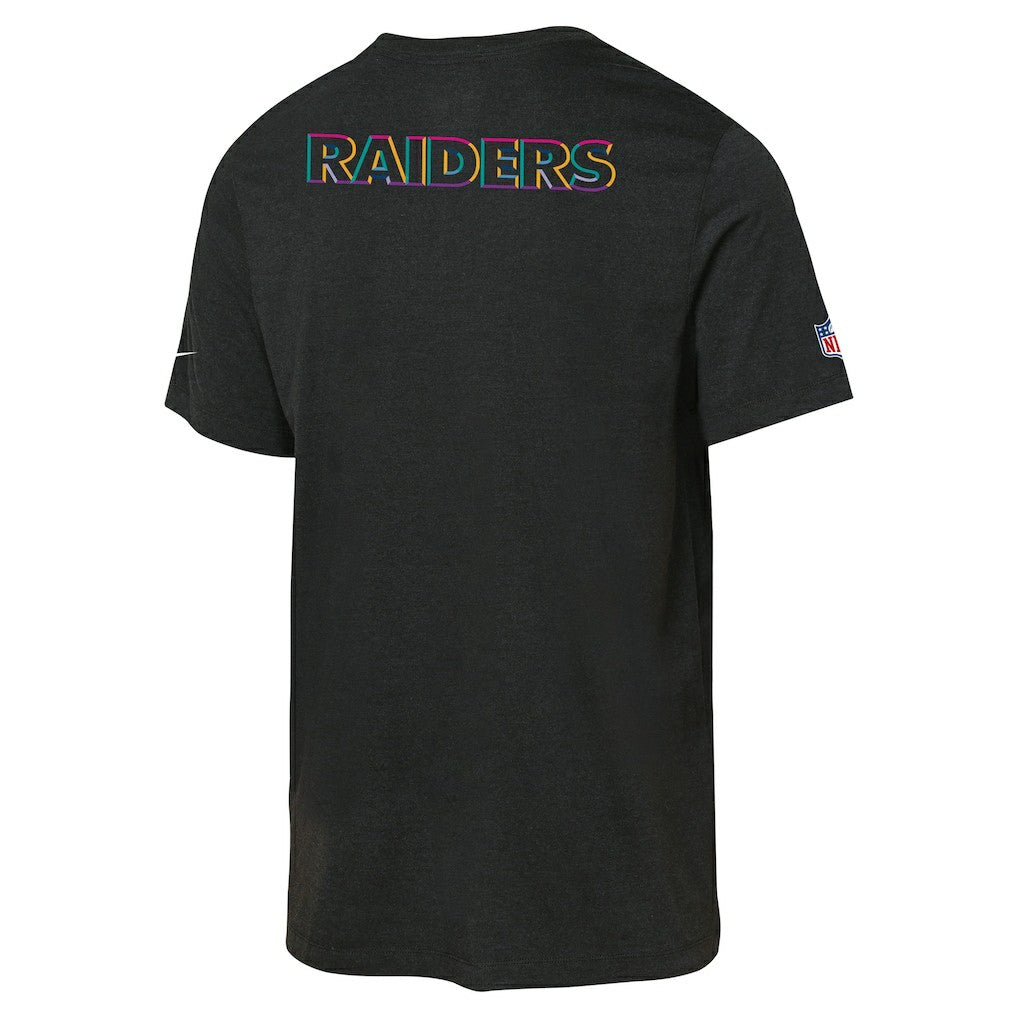 Las Vegas Raiders Youth 2025 NFL Crucial Catch Tri-Blend Dri-FIT T-Shirt - Black - Nike