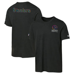 Pittsburgh Steelers Youth 2025 NFL Crucial Catch Tri-Blend Dri-FIT T-Shirt - Black - Nike