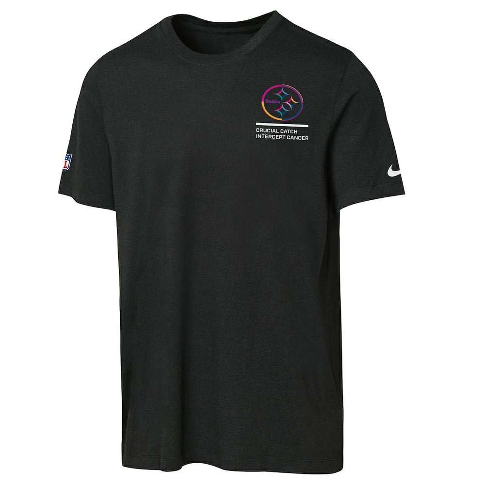 Pittsburgh Steelers Youth 2025 NFL Crucial Catch Tri-Blend Dri-FIT T-Shirt - Black - Nike