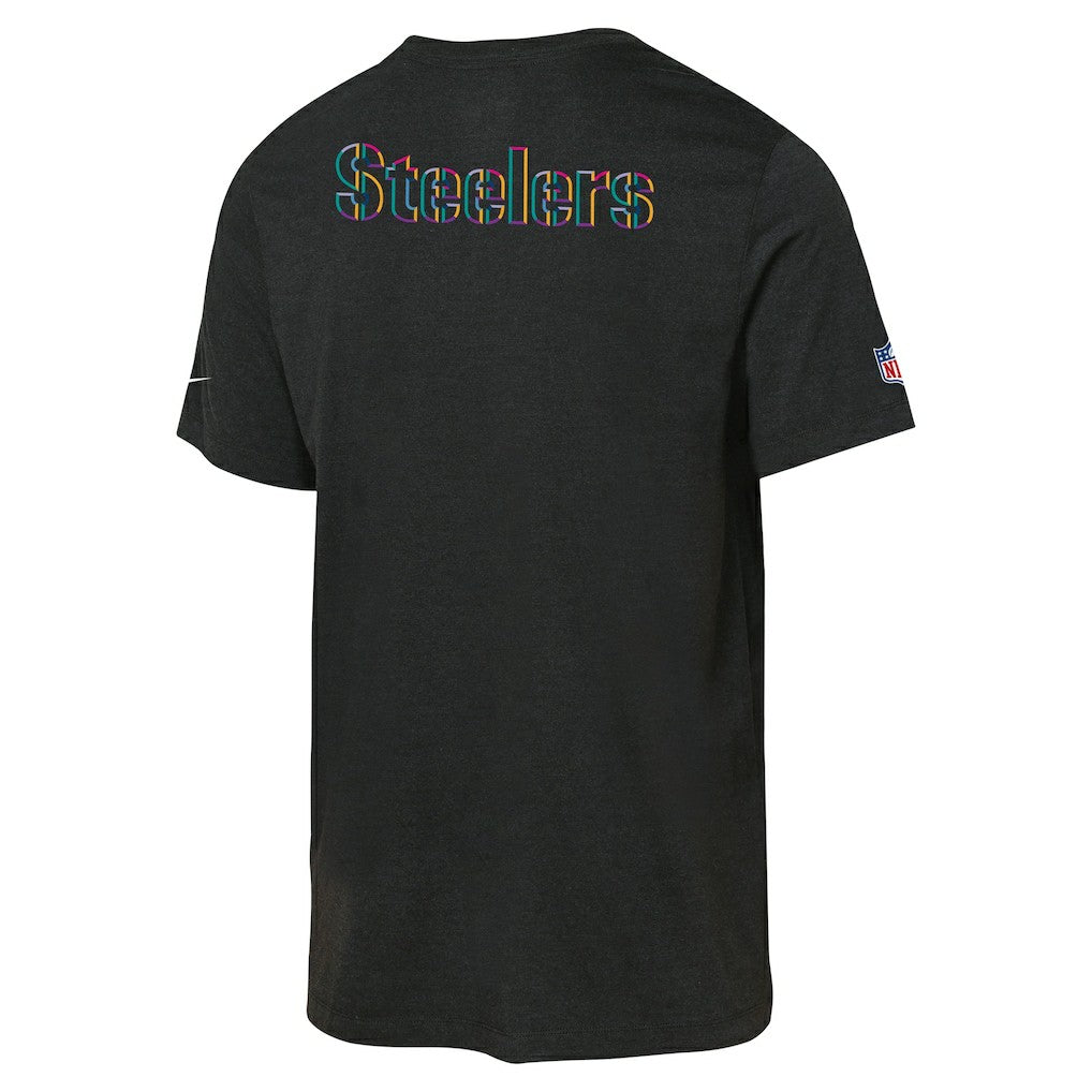 Pittsburgh Steelers Youth 2025 NFL Crucial Catch Tri-Blend Dri-FIT T-Shirt - Black - Nike