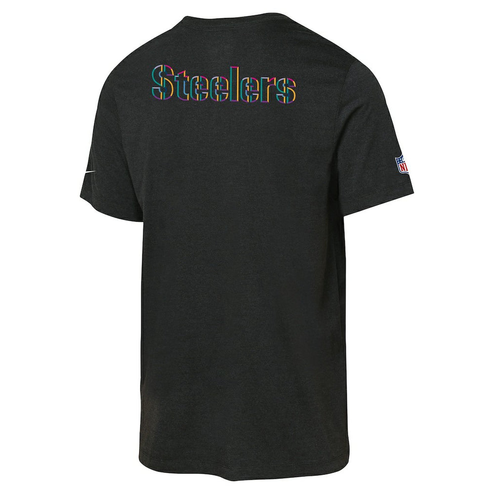 Pittsburgh Steelers Youth 2025 NFL Crucial Catch Tri-Blend Dri-FIT T-Shirt - Black - Nike