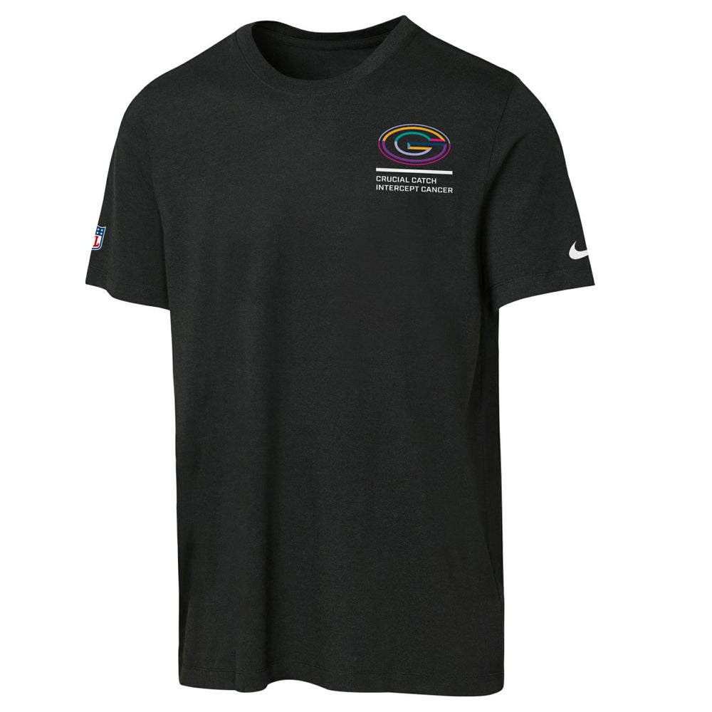 Green Bay Packers Youth 2025 NFL Crucial Catch Tri-Blend Dri-FIT T-Shirt - Black - Nike