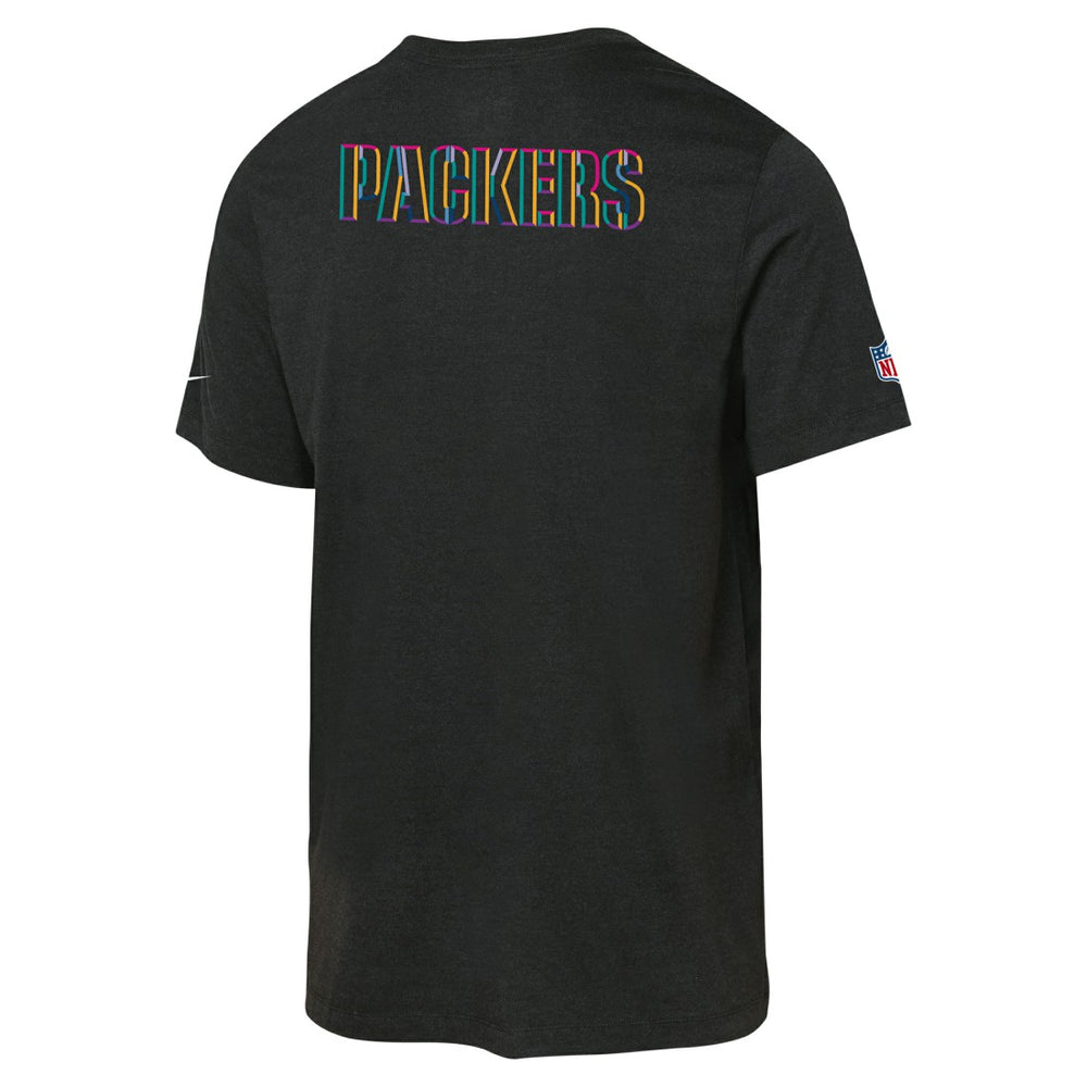 Green Bay Packers Youth 2025 NFL Crucial Catch Tri-Blend Dri-FIT T-Shirt - Black - Nike
