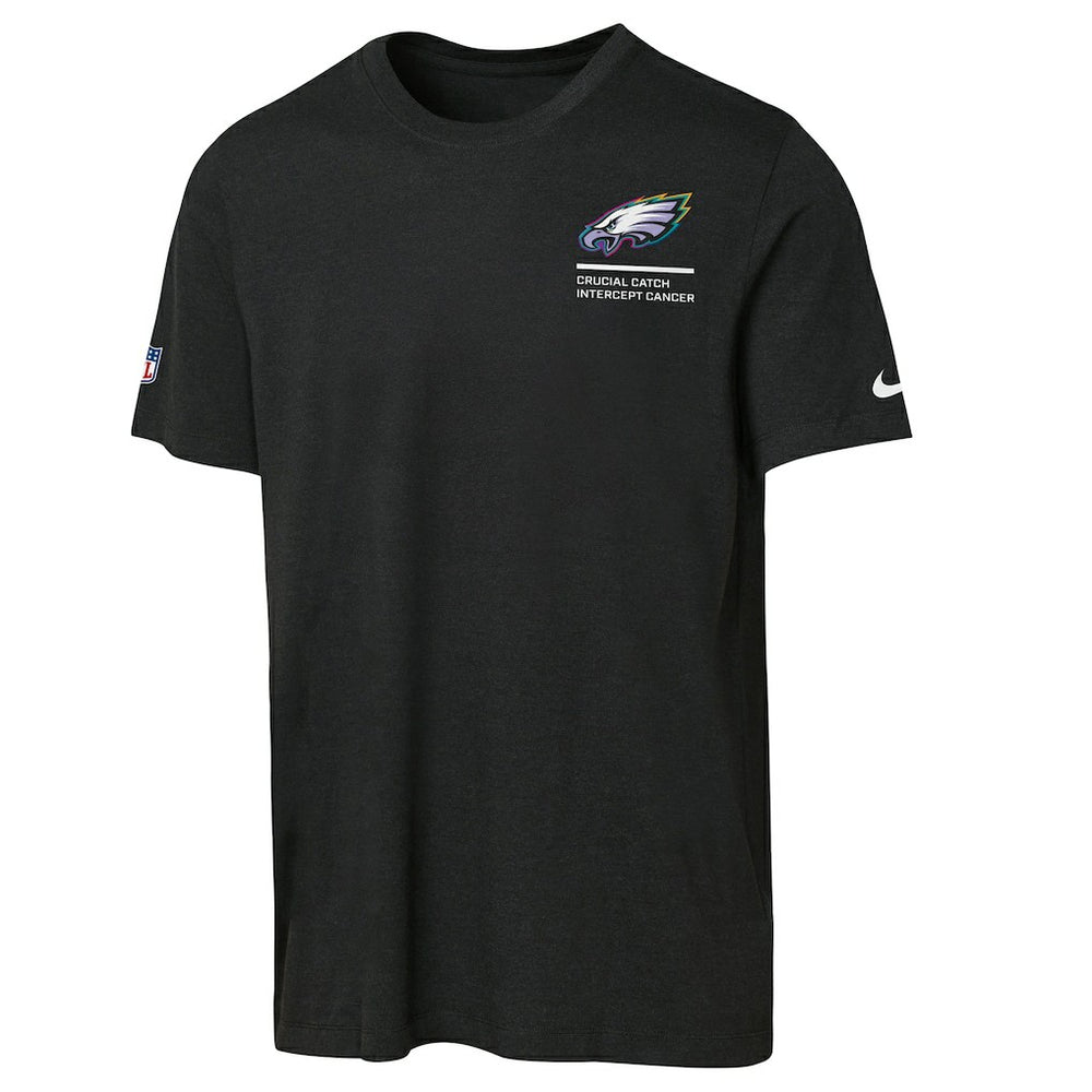 Philadelphia Eagles Youth 2025 NFL Crucial Catch Tri-Blend Dri-FIT T-Shirt - Black - Nike