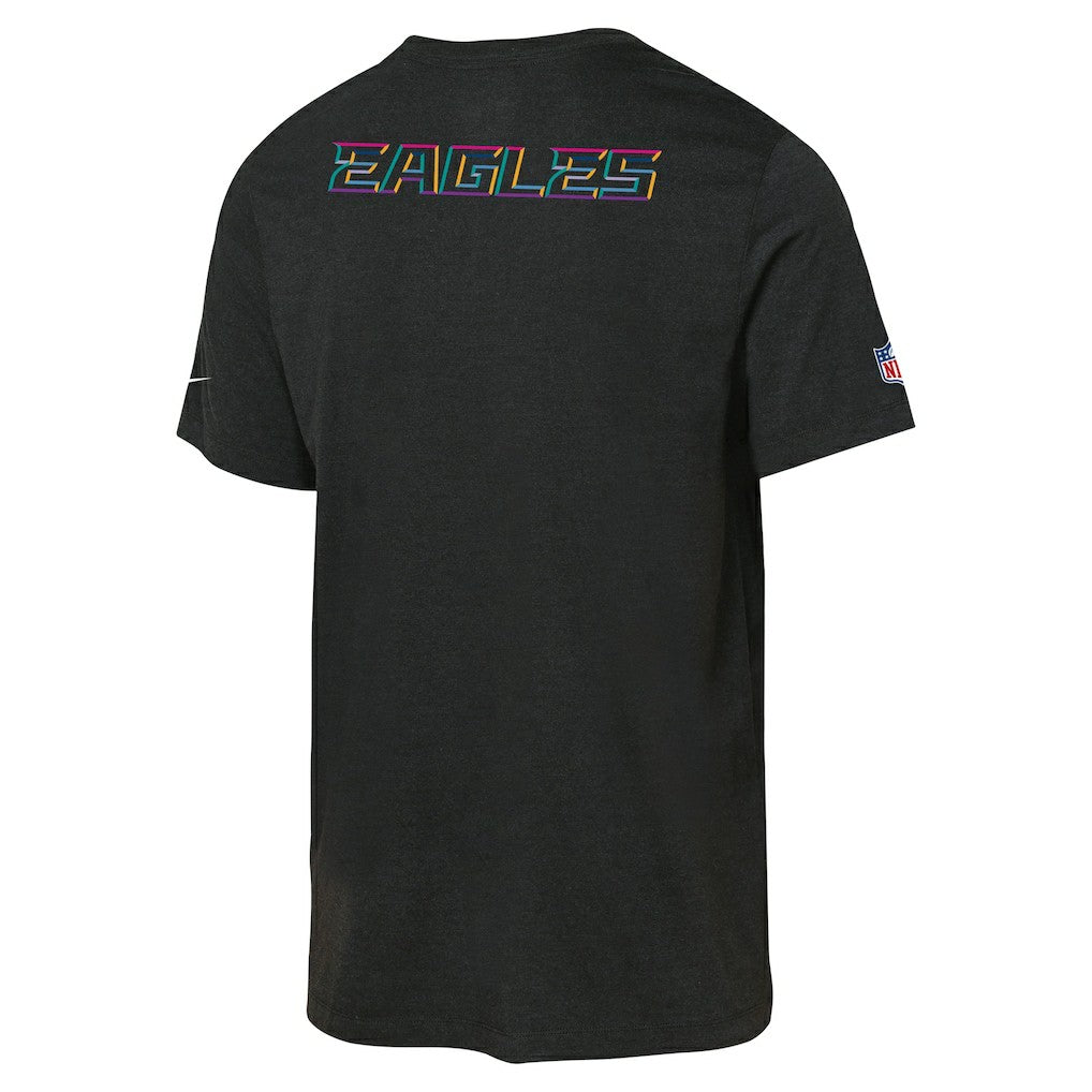 Philadelphia Eagles Youth 2025 NFL Crucial Catch Tri-Blend Dri-FIT T-Shirt - Black - Nike