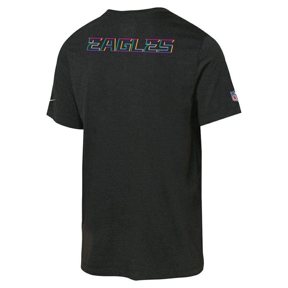 Philadelphia Eagles Youth 2025 NFL Crucial Catch Tri-Blend Dri-FIT T-Shirt - Black - Nike
