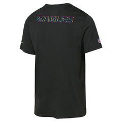 Philadelphia Eagles Youth 2025 NFL Crucial Catch Tri-Blend Dri-FIT T-Shirt - Black - Nike