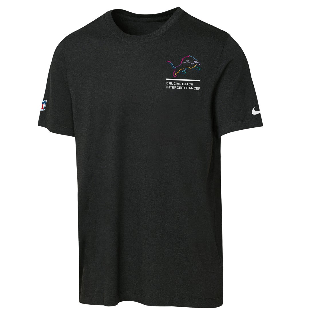 Detroit Lions Youth 2025 NFL Crucial Catch Tri-Blend Dri-FIT T-Shirt - Black - Nike