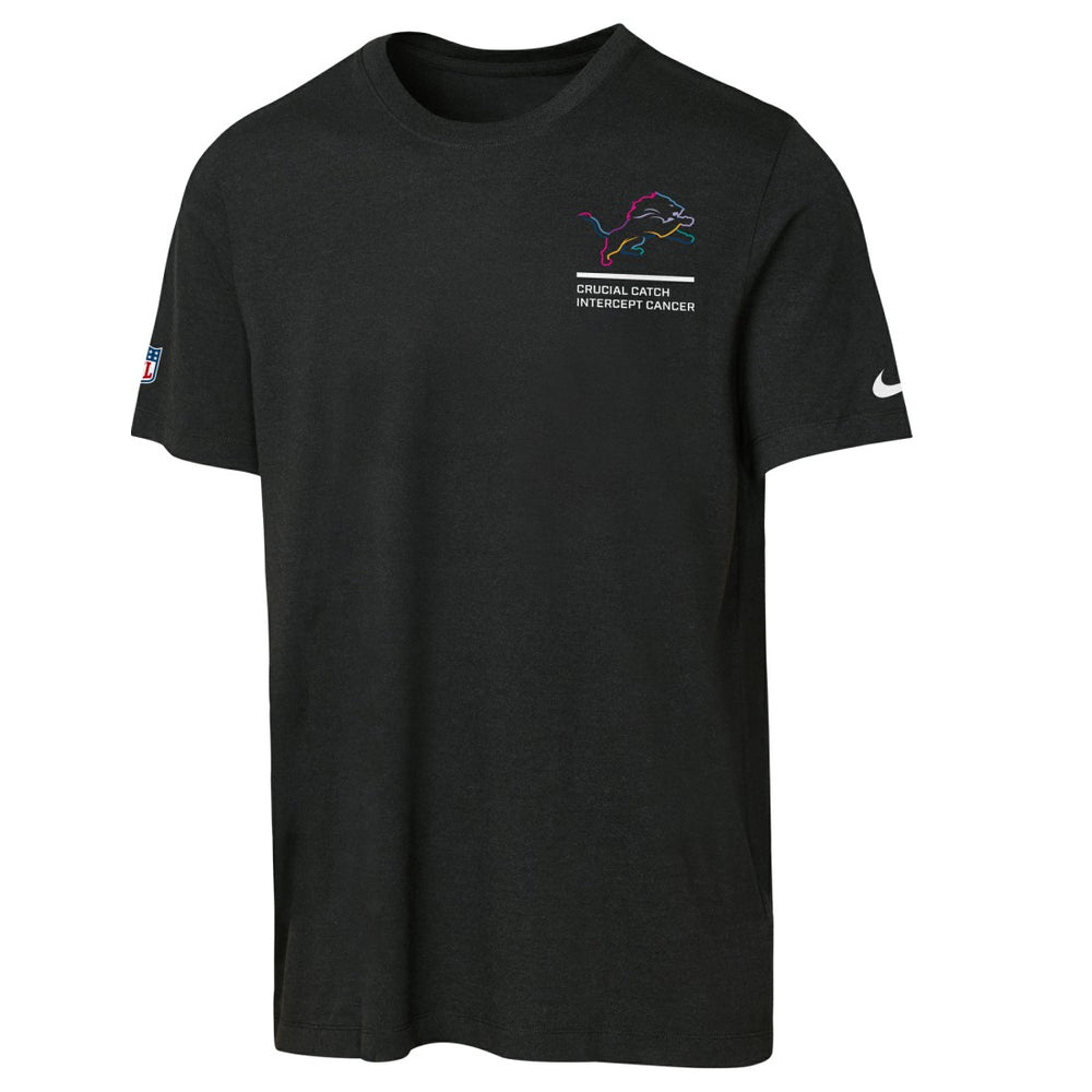 Detroit Lions Youth 2025 NFL Crucial Catch Tri-Blend Dri-FIT T-Shirt - Black - Nike