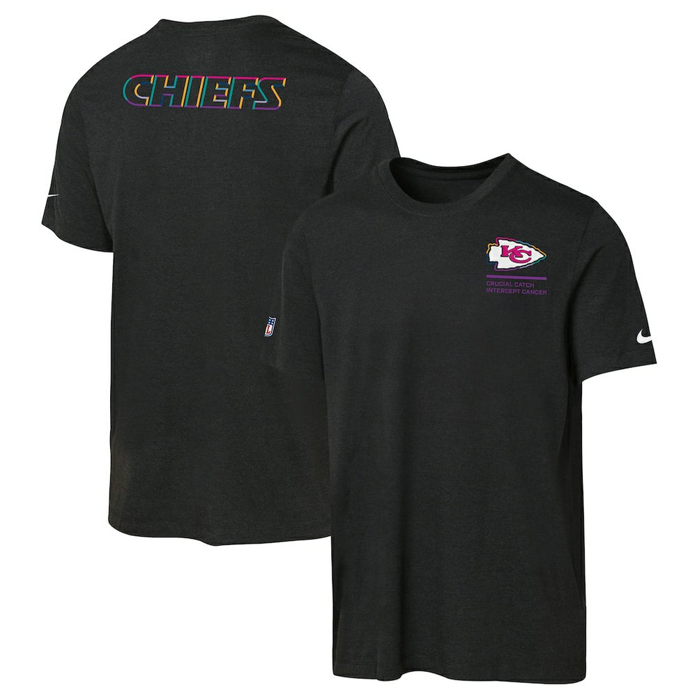 Kansas City Chiefs Youth 2025 NFL Crucial Catch Tri-Blend Dri-FIT T-Shirt - Black - Nike