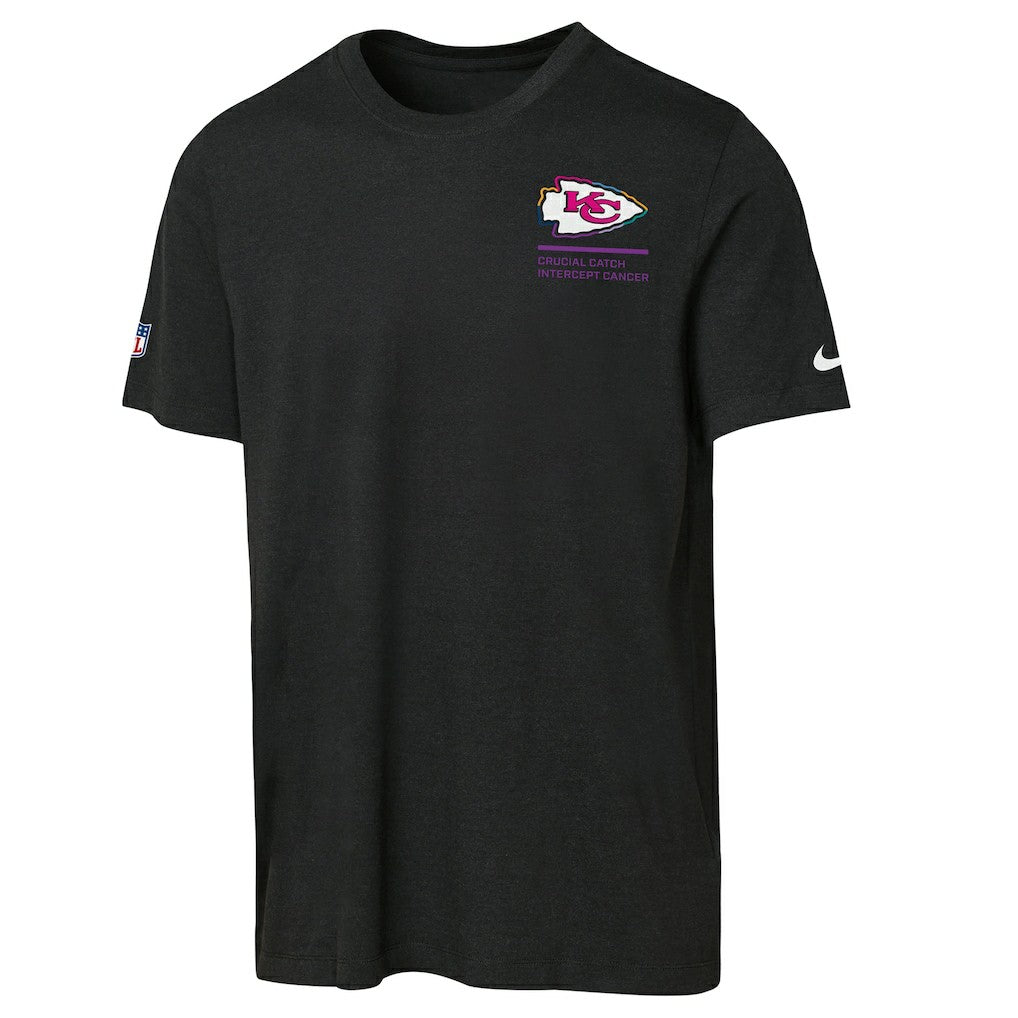 Kansas City Chiefs Youth 2025 NFL Crucial Catch Tri-Blend Dri-FIT T-Shirt - Black - Nike
